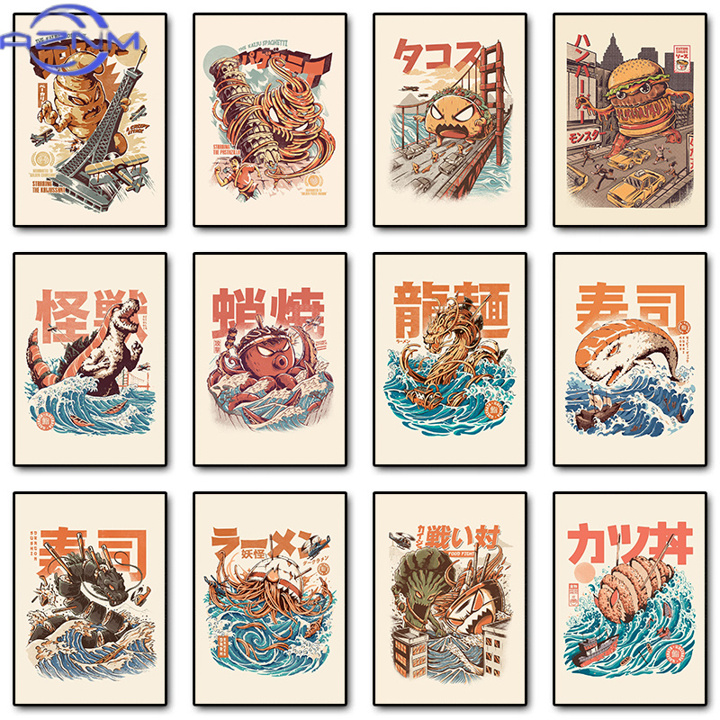 Pôsteres de Kaiju Japoneses AZ - Japanese Lifestyle And Food avaliação e preço