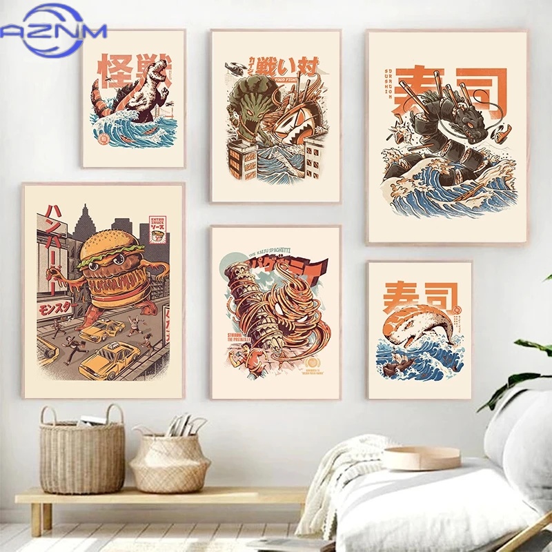 Pôsteres de Kaiju Japoneses AZ - Japanese Lifestyle And Food avaliação e preço