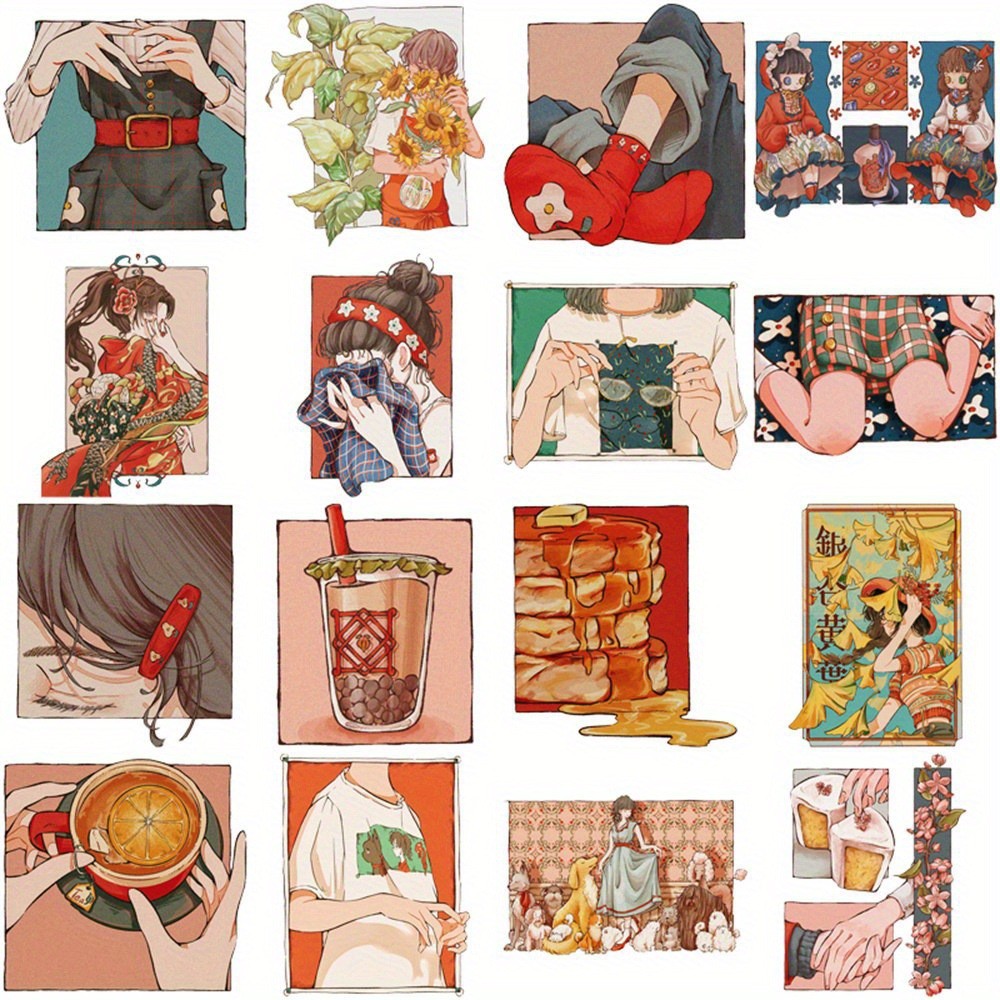 50 Adesivos Estilo Vintage Tra - Japanese Lifestyle In Japanese avaliação e preço